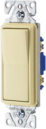 Image of Eaton 7501A-SP-L 15-Amp 120-Volt Single-Pole Decorator, Almond