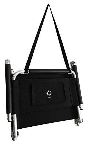 Image of Neso Beach Chairs - Lightweight, Portable and Foldable Recliner Beach Chairs for Park, Camping and Outdoor Adventures - with Slip Pockets and Shoulder Strap - 2 Pack - Black - Regular