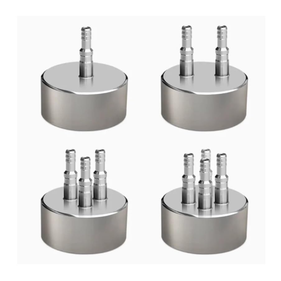 Integrated Stainless Steel Feeding Bottle Cap, Fermentation Bottle Cap, Mobile Phase Bottle Cap, Waste Liquid Bottle Cap(2 Hole Small)