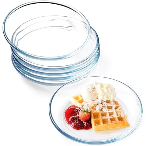 NUTRIUPS 6 Pack 8in Tempered Glass Plates Cover