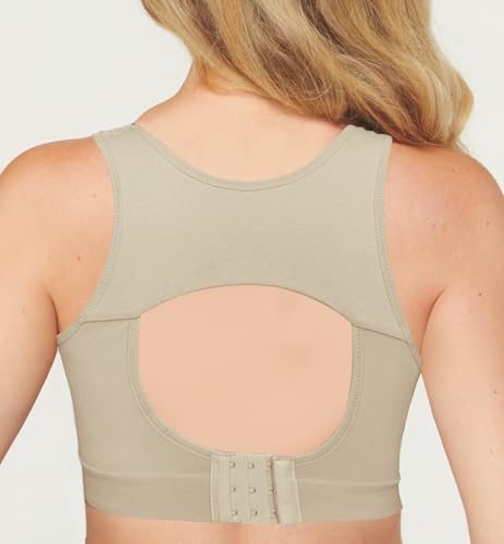 Image of Post Surgery Recovery Bra - Easy On Front Closure, Adjustable Straps, Breathable Cotton