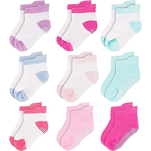 Rising Star Baby Socks 6-12 Months 12-24 Months Toddler Socks Non Slip Grip Ankle Socks for Kids Infant Boys & Little Girls Cover