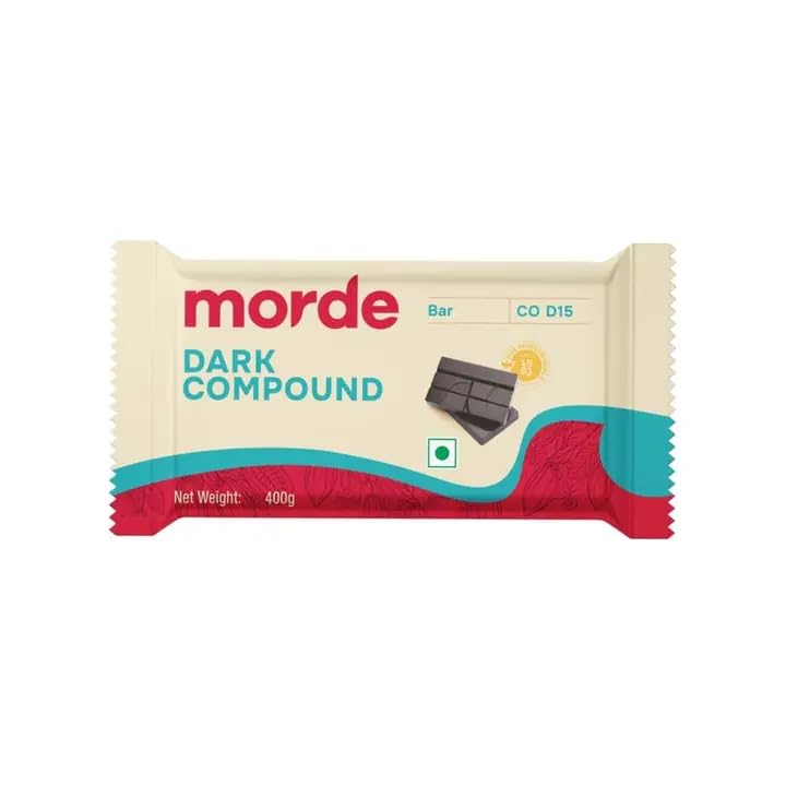 Image of Morde Dark Compound Chocolate Bar, CO D15, 400g, For Frosting, Cookies, Ice Creams, Ganache