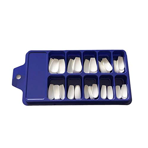 100pcs False Nail Tips Coffin Fake Nails UV Gel Manicure Beauty Tools Ballerina Clear/White/Natural All Cover(white)