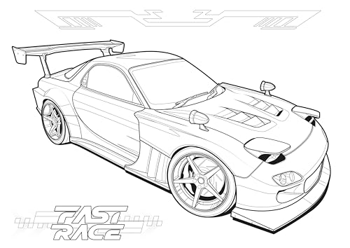 Jandaia - Bloco para Colorir - A4-28 Folhas - 180G - Fast Race