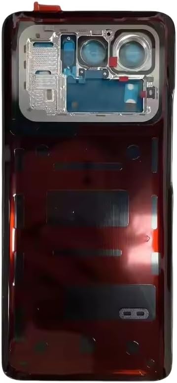 Compatible Rear Ceramic Back Cover for Xiaomi Mi 11 Ultra – Battery Door Housing Replacement Part (Black)