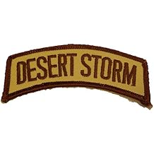 DESERT STORM TAB ROCKER PATCH - Desert Camo Colors - Veteran Owned Business