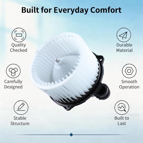 Image of HVAC Blower Motor with Fan - Compatible with Santa FE 2010-2020, Optima 2016-2020, Telluride 2020-2024, Genesis G70 G80 GV70 GV80 - AC Heater Fan Assembly - Part Number 700258 971131U000