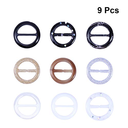 BESTOYARD 9 peças cachecol redondo fivela, camiseta, cachecol, argola para roupas, cachecol, chapéus