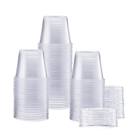 [100 Sets - 5.5 oz.] Plastic Disposable Portion Cups With Lids, Souffle Cups, Condiment Cups