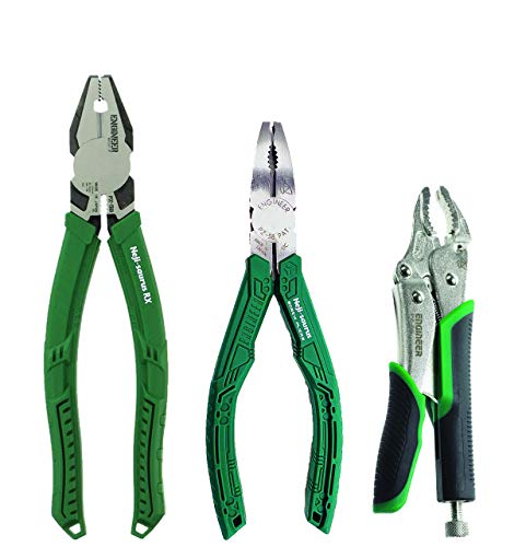 ENGINEER PZ-58 Screw Removal Pliers Extractor Pliers + PZ-59 Heavy Duty Multi-function combo Gripping Pliers/Screw Extractors + PZ-65Engineer Screw Removal Locking Pliers Easy Screw Removal