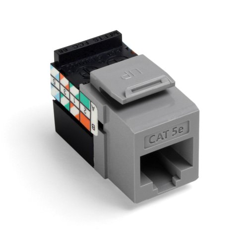Conector Leviton GigaMax 5E QuickPort Cat 5E Gray miniatura 1