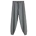 Pantalón Negro/Gris/de Color Caqui/Rose Punto Rojos del Tobillo de Longitud Mujeres Casual Coreano elástico de Cintura Alta del Basculador Pantalones harén Pantalones suéter Gray M 45-50kg