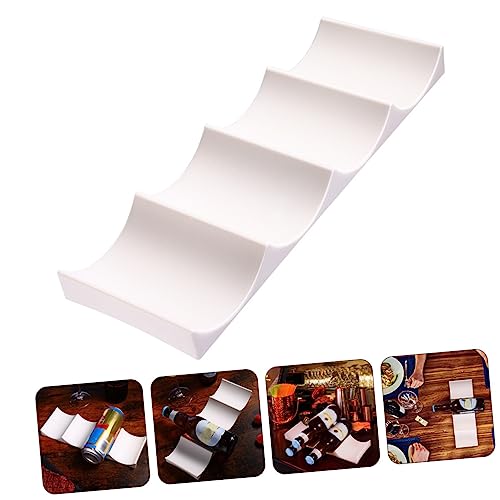 KICHOUSE 4pcs Soporte apilable para botellas de vino miniatura 2