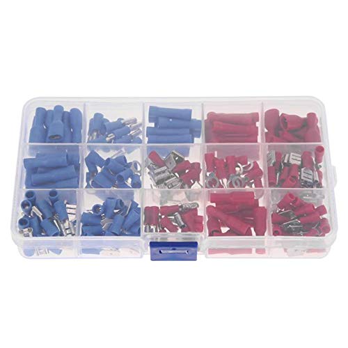 200Pcs/lot Assorted Insulated Electrical Wire Cable Terminals Crimp Connector Spade Set For Auto Industry - (Color: 520pcs)