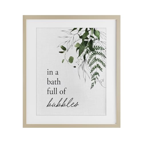 Poster sous verre feuillage forestier Stupell Industries cadre noir de qualité