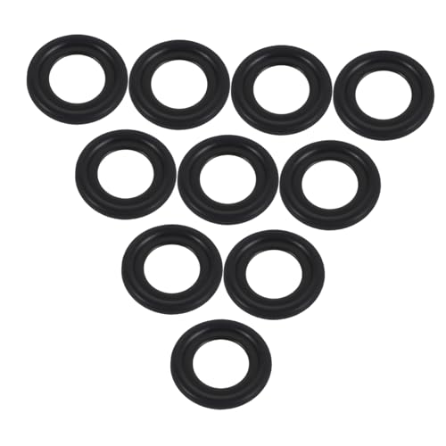 NIYANGLE 10 Piezas Tornillos y Juntas Del Cárter De Aceite Arandela De Aplastamiento Del Perno De Drenaje Sello De Aceite De Goma Junta Del Tapon De Vaciado De Aceite Black Caucho
