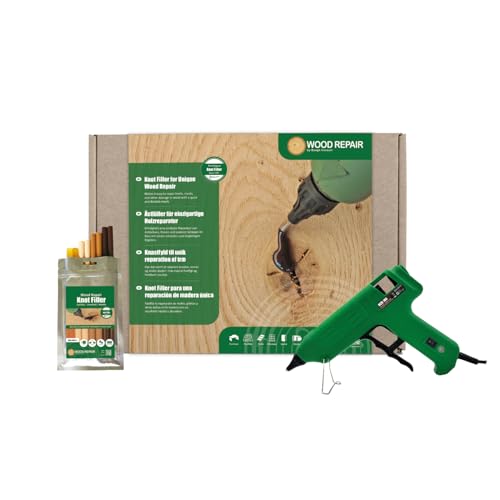 WoodRepair Holzreparatur Satz BASIC mit Astfüller-Pistole & Kompaktbeutel Mix 1