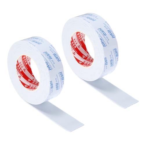 PATIKIL 1-9/16"W x 5/64" T x 16.4Ft EVA Single Sided Foam Tape, 2Pcs Multipurpose Sealing Strip Foam Waterproof Weather Stripping Foam Sealing Foam Strips with Adhesive for Door, White