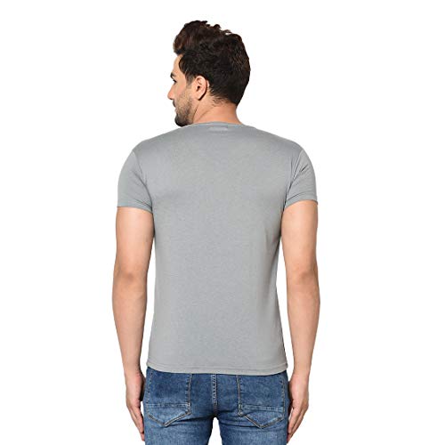 Image of Men's Cotton Blend Half Sleeve V Neck Tshirt