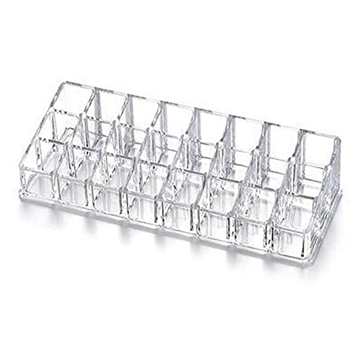 Porta Batom com 24 Divisórias, Acrílico Store, Transparente, Médio