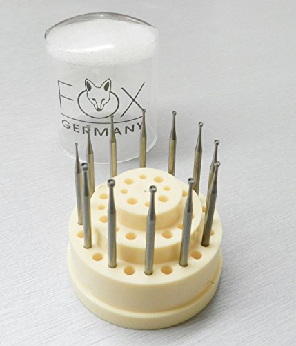 Set de 12 fresas Fox Burs copa concava 77b miniatura 1