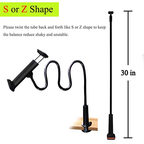 Magipea Tablet Stand Holder, Mount Holder Clip With Grip Flexible Long Arm Gooseneck Compatible With Ipad Iphone/Nintendo Switch/Samsung Galaxy Tabs/Amazon Kindle Fire Hd - Black #TOP1
