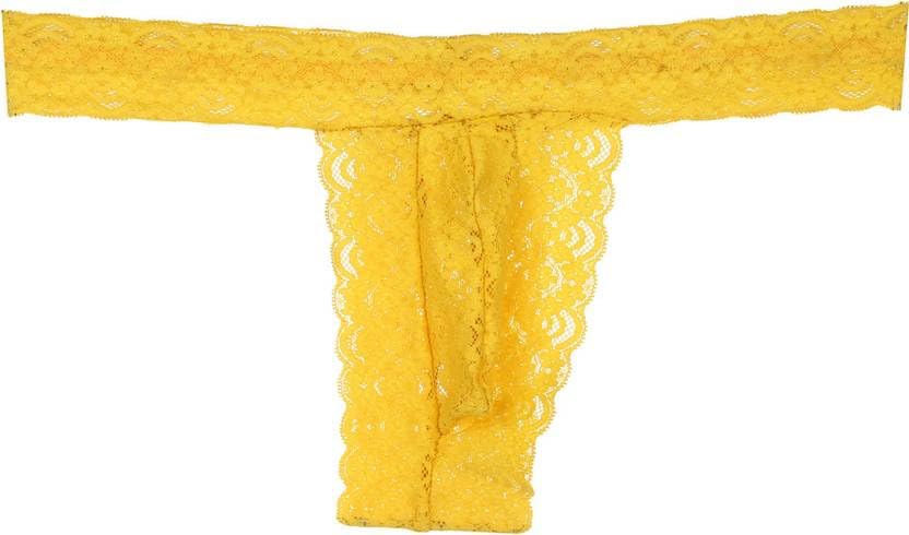 junglegstring Men's Black Lace Mesh Thong Brief Underwear-picture-38