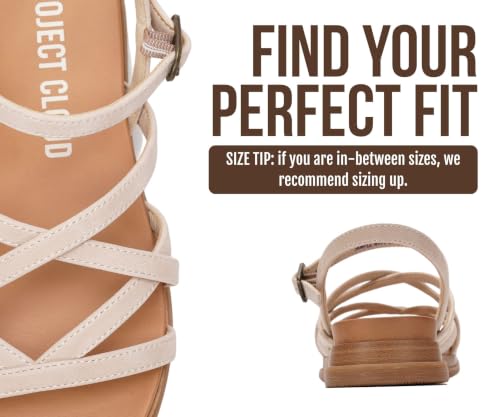 Image of Project Cloud Wedge Sandals for Women 2026 - Comfortable Soft & Plush Insole Strappy Womens Sandals with Lightweight and Non-Slip Durable Outsole (NICE)