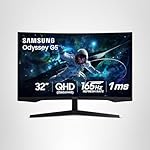 SAMSUNG 32" Odyssey G55C Series QHD 1000R Curved Gaming Monitor, 1ms(MPRT), HDR10, 165Hz, AMD Radeon FreeSync, Eye Care, Glare Free, Sharp Resolution LS32CG550ENXZA