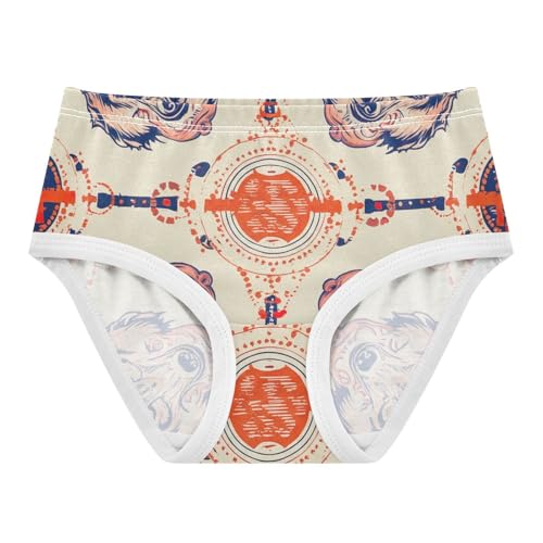 Cotton Girls Underwear Toddlers Ethnic Wolf Panties Little Girl Florals Briefs Girls Undies 2t
