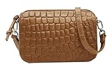 Innenmaterial: Baumwolle Liebeskind Berlin Damen Croco Luka Crossbody Umhängetasche, Small (HxBxT 14.5cm x 20.5cm x 7cm), golden amber