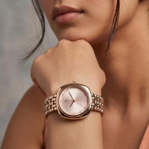 Image of Carlton London Women Celeste Analog Watch, Square Dial, Stainless Steel Strap, Quartz Movement, 30M Water Resistant, Casual Wear
