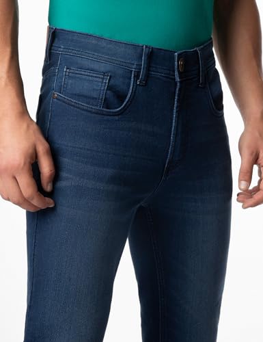 Image of INKD Men's Regular Fit Jeans - Mid-Rise | Cotton Blend | Classic Styling | Contrast Stitch | Stretchable Fabric | Classic 5 Pocket Styling (Available in Plus Sizes)