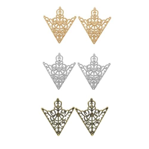 6 PCS Men's Collar Pin, Tie Pin for Men Formal, Brooch for Men Floral Design, Shirt Collar Accessories in Gold Silver Bronze Colors-image-31