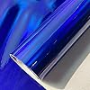 30x135cm Holographic Faux Leather Vinyl, Metallic Mirrored Crafts Fabric for Hair Bows Bags Keychains Making (Royal Blue) #2