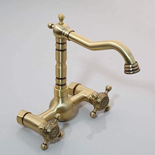 Robinet de cuisine vintage pour évier profond et préparation culinaire