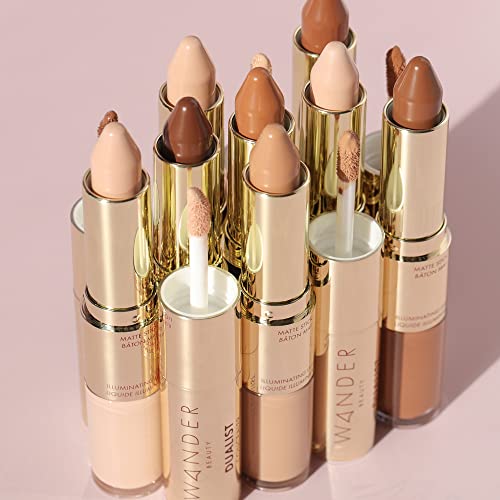 Wander Beauty Dualist Matte And Illuminating Concealer Makeup - Rich Deep - Dual-Ended Matte Concealer Stick + Liquid Concealer - Full Coverage Concealer Brightens, Firms, & Hydrates Under Eyes #TOP7