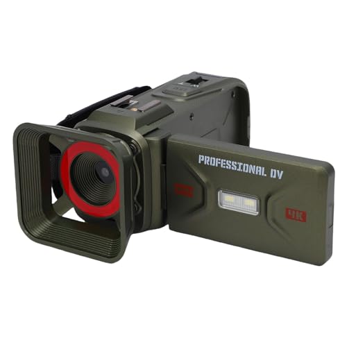 Acogedor 4K �r�f�I�J�����A18X �f�W�^���Y�[�� 3.0 �C���`��]�X�N���[�� WiFi �t�� 64MP �r�f�I�J�����AYouTube Vlogging ���s�w�Z�^��p (��)