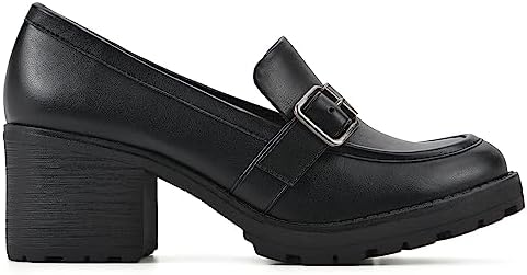 WHITE MOUNTAIN Women's Shoes Bougie Block Heel Loafer, Black/Smooth, 7.5 M | Image 2
