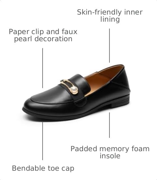 Image of DREAM PAIRS Loafers for Women Slip On Comfortable Round Toe Casual Fashion Flats Dressy Shoes