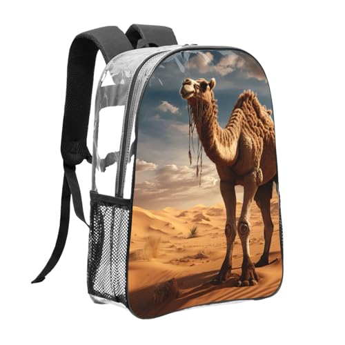 Sac à dos transparent chameau grand modèle contre la perte de temps à l'école