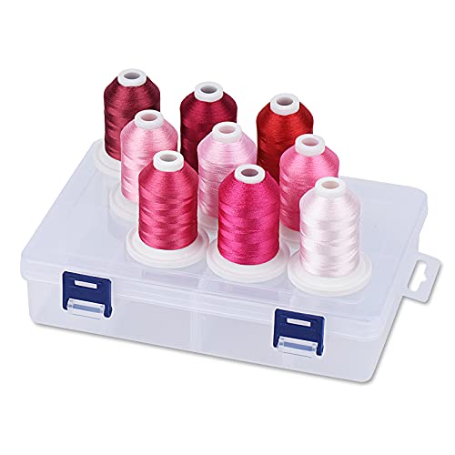 Simthread Embroidery Thread with Storage Box - 800 Yards/Spools
