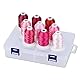 Simthread Polyester Maschinen Stickgarn mit Kunststoff-Aufbewahrungsbox, 9 Rose Farben, 800 Yards Schnappen Spulen, für professionelles Stickdesign