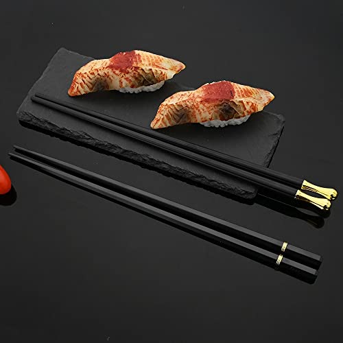 Palillos chinos de aleación CHFYIJYHM elegantes duraderos y reutilizables diseño arcoíris para mesa 4