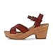 CUSHIONAIRE Women's Rosie Cork Wedge Sandal +Memory Foam, Cognac 8.5