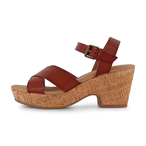 CUSHIONAIRE Women's Rosie Cork Wedge Sandal +Memory Foam2