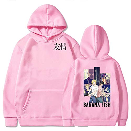 Unisex Banana Fish Hoodies Sudadera con Capucha de Manga Larga Pullover Anime Banana Fish Cosplay Disfraz Cover