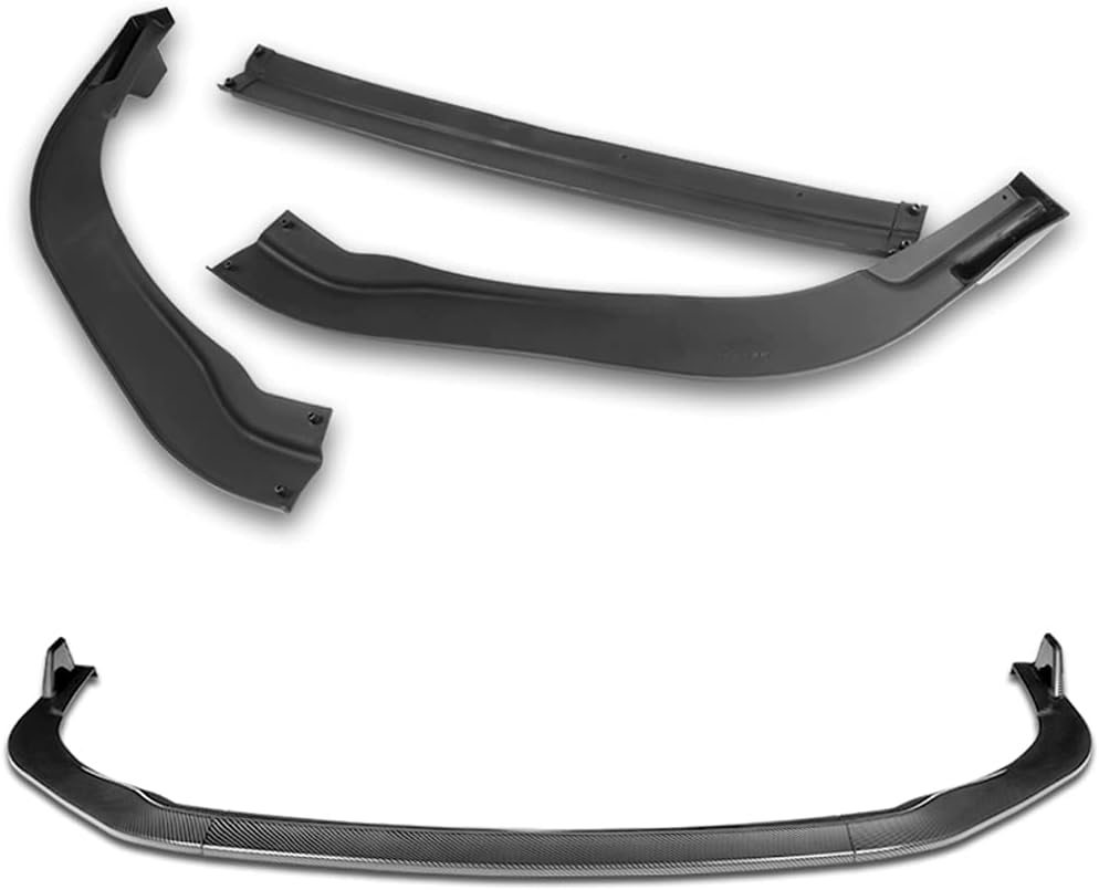 Front Bumper Lip fit for compatible with 2016-2018 Lexus ES350 / ES300H, Front Bumper Lip Spoiler Air Chin Body Kit Splitter Painted Carbon Fiber ABS, 2017, (SPORT-Style)