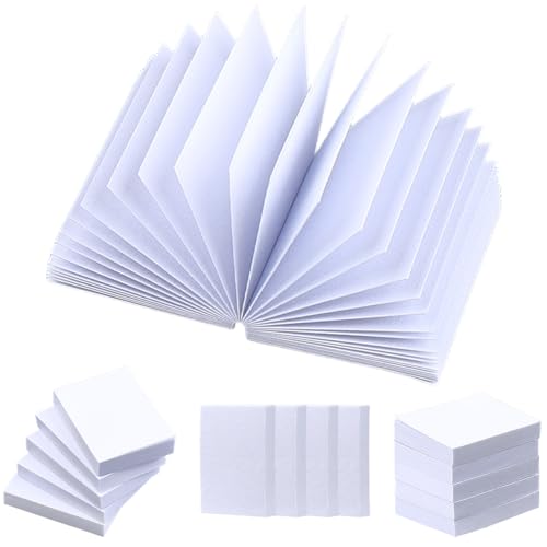 CRASPIRE 50 libros blancos en miniatura, mini libros en blanco, papel pequeño de 0.85 x 0.6 pulgadas, cuadernos decorativos para casa de muñecas, adornos para casa de muñecas, paisaje, manualidades